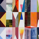 Khyal Oblong Study 1, acrylic and pencil on cartridge paper, 75 x 60 cm